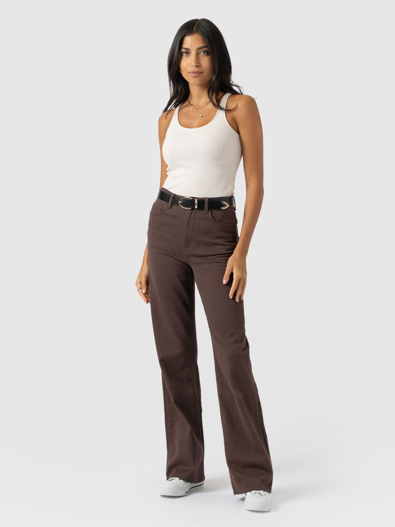 Wide Leg Jean - Brown - Women's Jeans | Saint + Sofia® EU