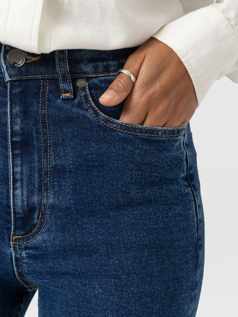 Wide Leg Jean - Mid Blue-Regular - Women's Jeanss | Saint + Sofia® EU