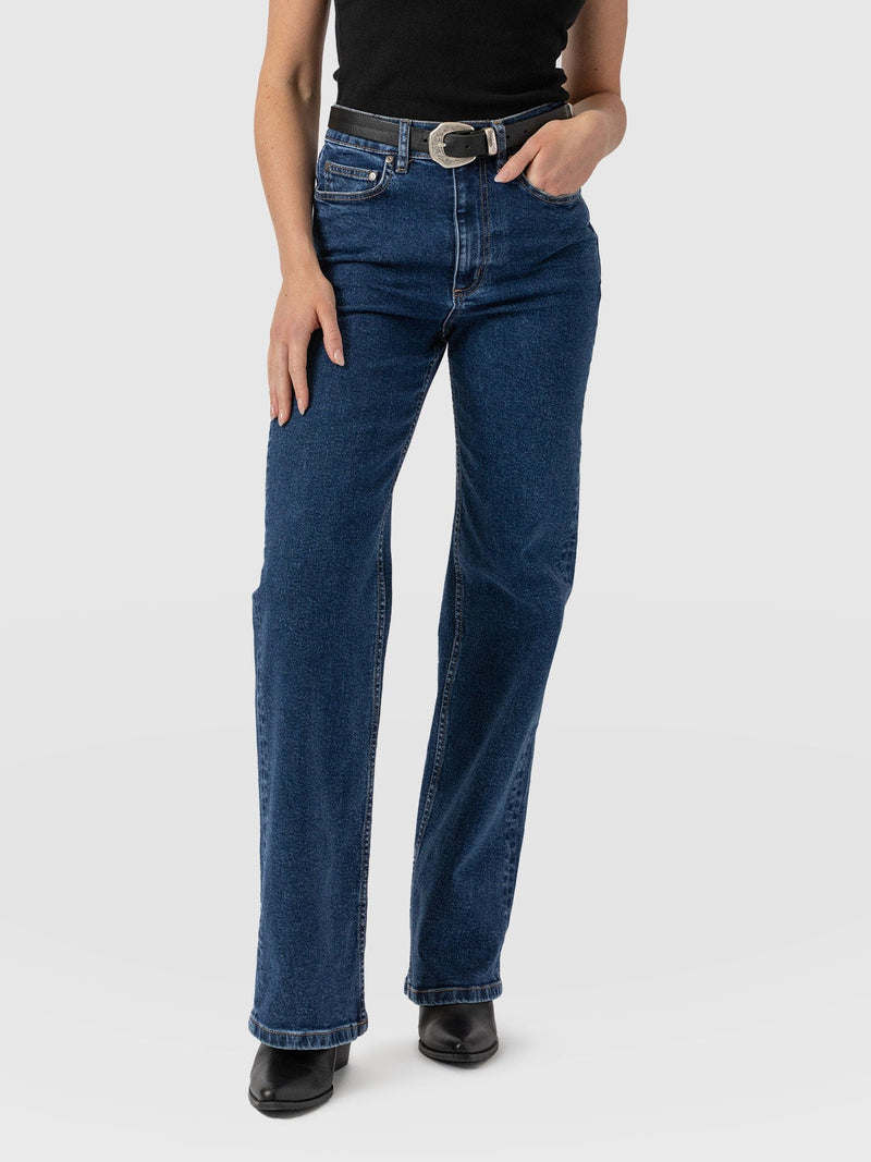Wide Leg Jean - Mid Blue-Regular - Women's Jeanss | Saint + Sofia® EU