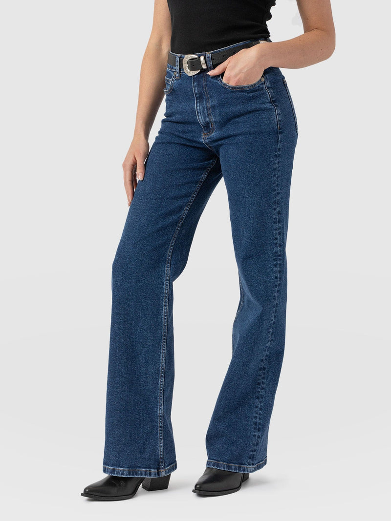 Wide Leg Jean - Mid Blue-Regular - Women's Jeanss | Saint + Sofia® EU