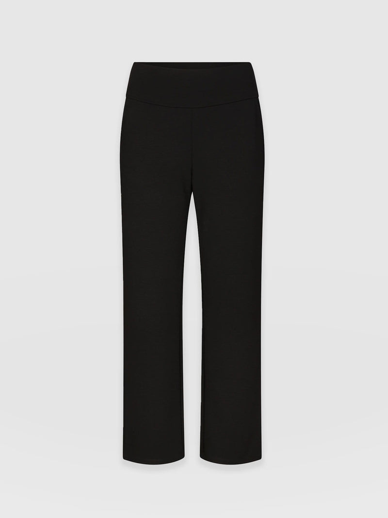 Women's Straight Leg Trouser Black Ponte Roma | Saint and Sofia® Europe