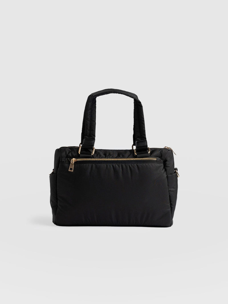 Woven Duffle Bag Black/Grey - Women's Bags | Saint + Sofia® EU