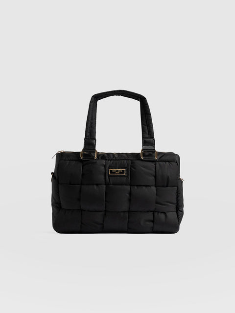 Woven Duffle Bag Black/Grey - Women's Bags | Saint + Sofia® EU