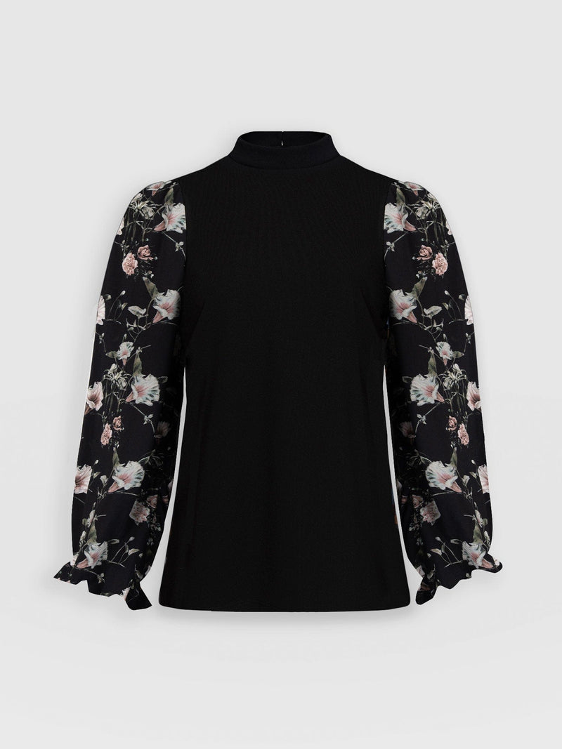 Wrap Back Penny Puff Long Sleeve Dark Elegance - Women's T-Shirts |  Saint + Sofia® EU