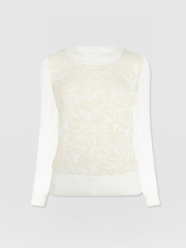 Wren Long Sleeve Knit - Cream - Women's Knitwears | Saint + Sofia? EU