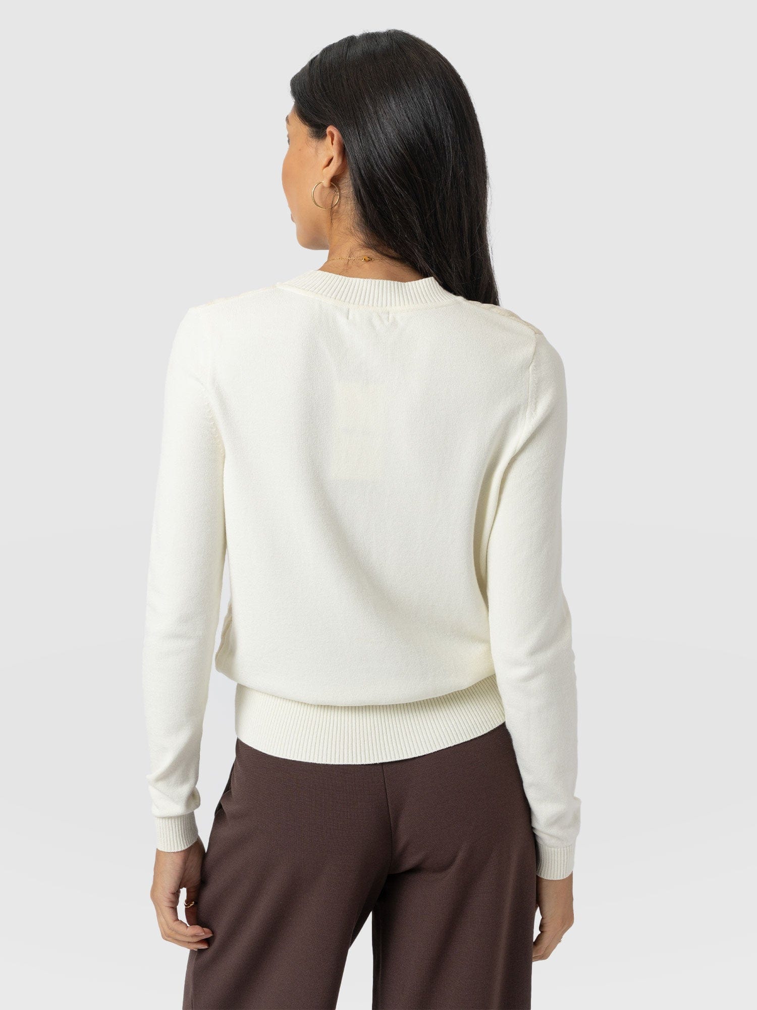 Wren Long Sleeve Knit - Cream - Women's Knitwears | Saint + Sofia? EU