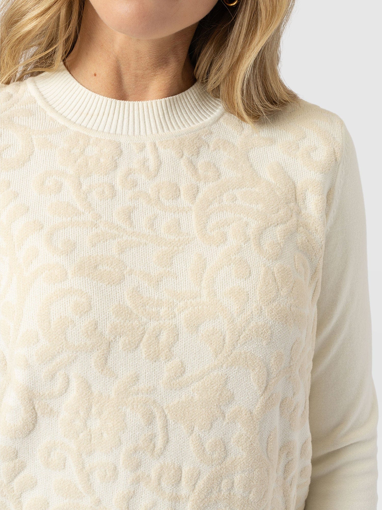 Wren Long Sleeve Knit - Cream - Women's Knitwears | Saint + Sofia? EU
