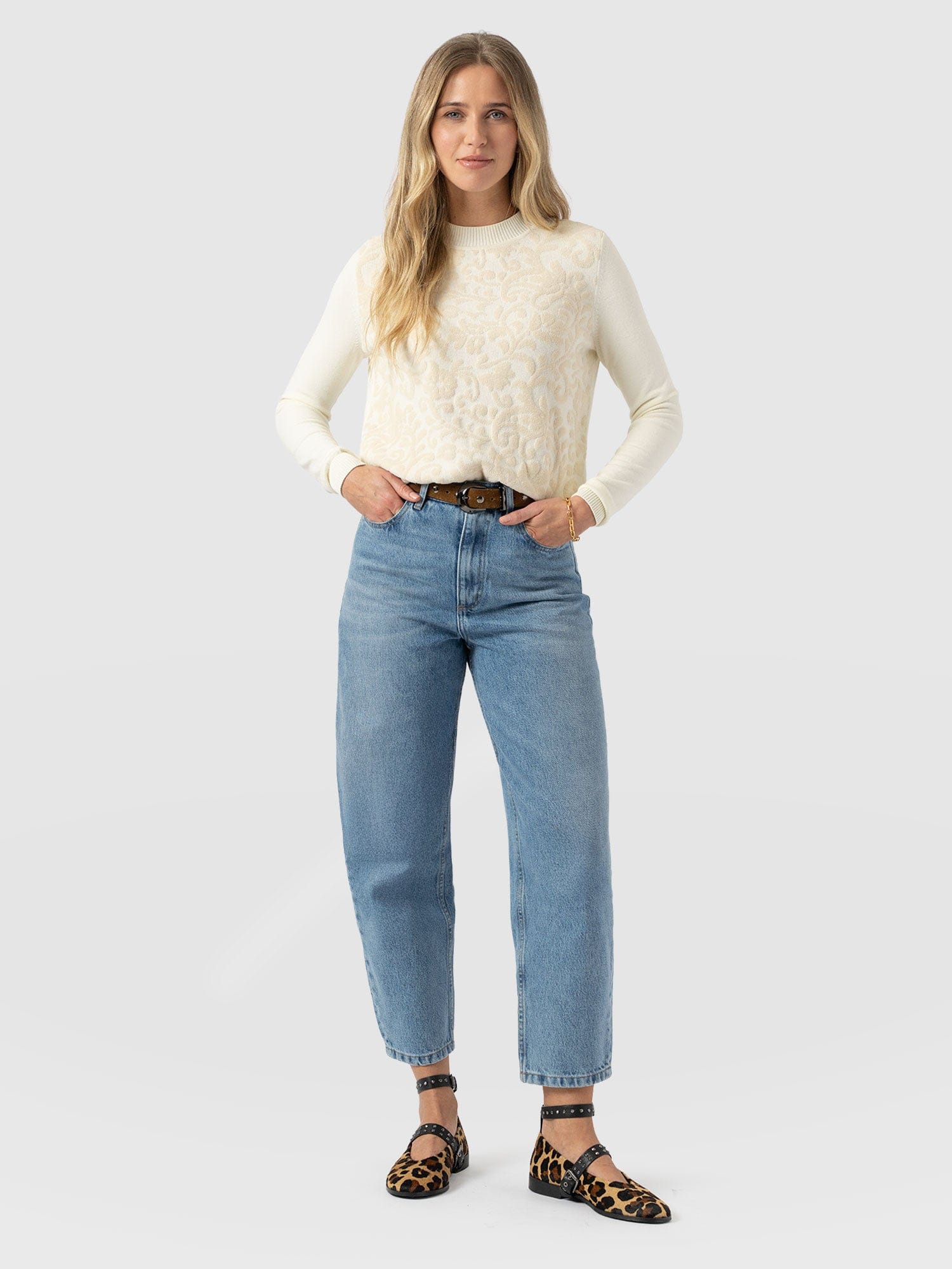 Wren Long Sleeve Knit - Cream - Women's Knitwears | Saint + Sofia? EU