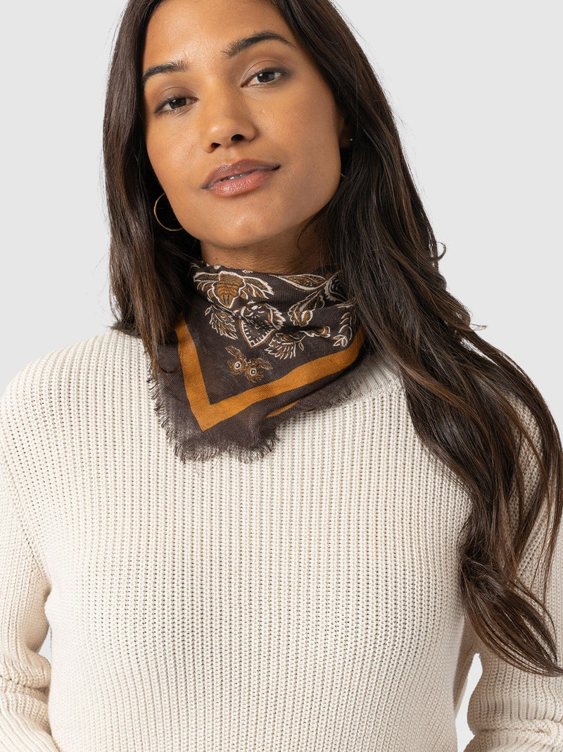 Wren Paisley Scarf - Brown - Women's Scarves | Saint + Sofia® EU