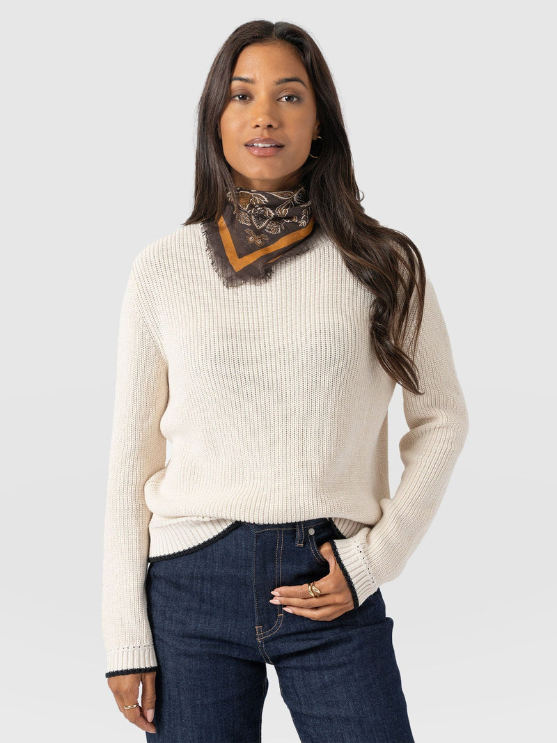 Wren Paisley Scarf - Brown - Women's Scarves | Saint + Sofia® EU