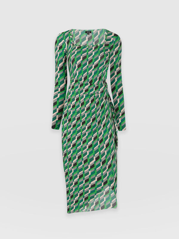 Amelia Wrap Dress Jardin Geo - Women's Dresses | Saint + Sofia® EU