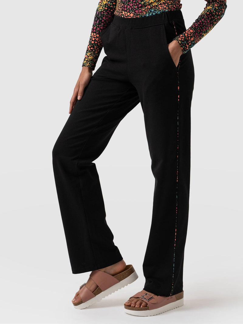 Apartment Pant Black Ditsy Floral - Women's Trousers | Saint + Sofia® UK