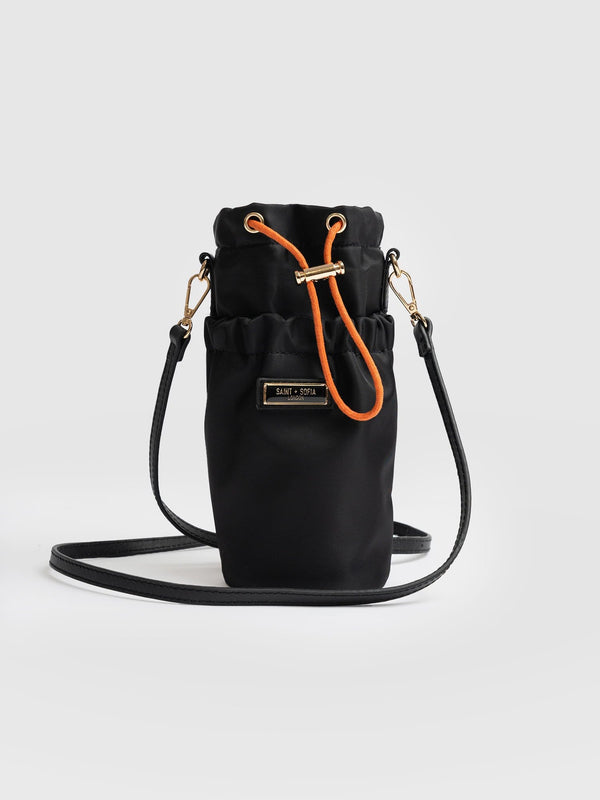 Balham Bottle Bag Black - Women's Nylon Bags | Saint + Sofia® UK