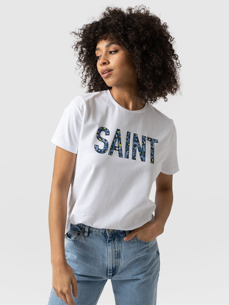 Boyfriend Tee White Saint - Women's T-Shirts | Saint + Sofia® UK