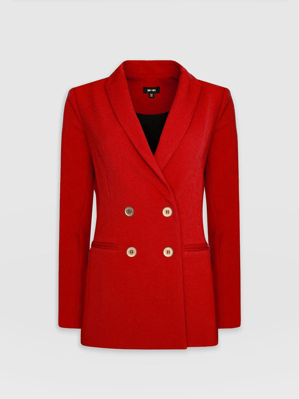 Cambridge Blazer Crepe Red - Women's Blazers | Saint + Sofia® EU