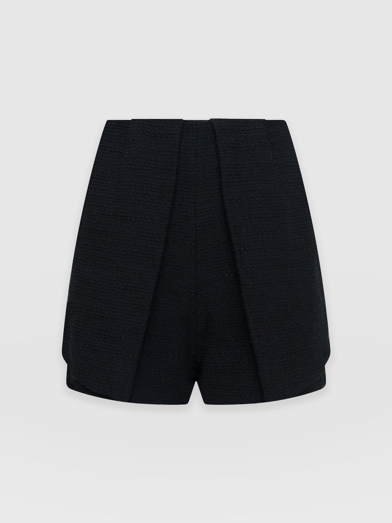 Cambridge Short Black Bouclé - Women's Shorts | Saint + Sofia® UK