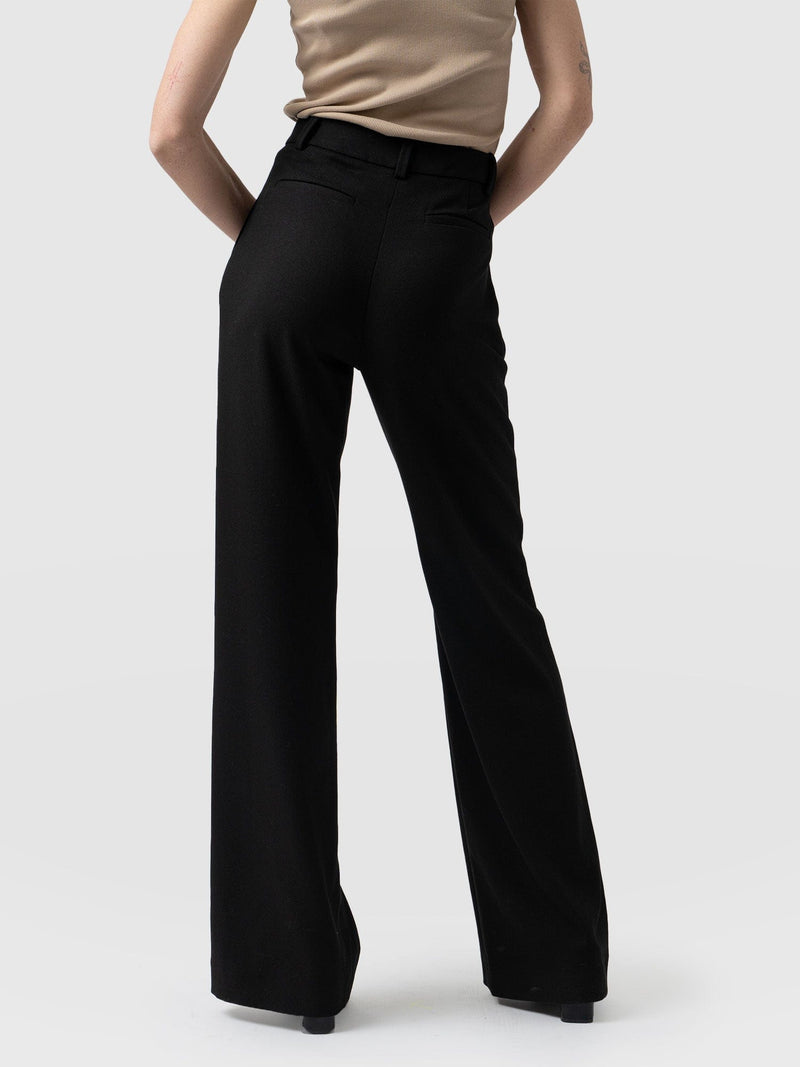 Cambridge Tailored Wide Leg Pant Black - Women's Trousers | Saint + Sofia® EU