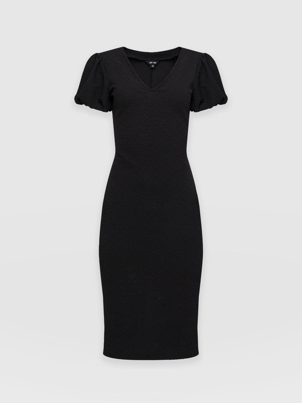 Cavendish Dress Puff Sleeve Black Diamond - Women's Dresses | Saint + Sofia® EU