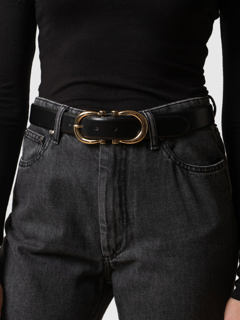 Chelsea Belt Black - Leather Belts | Saint + Sofia® EU