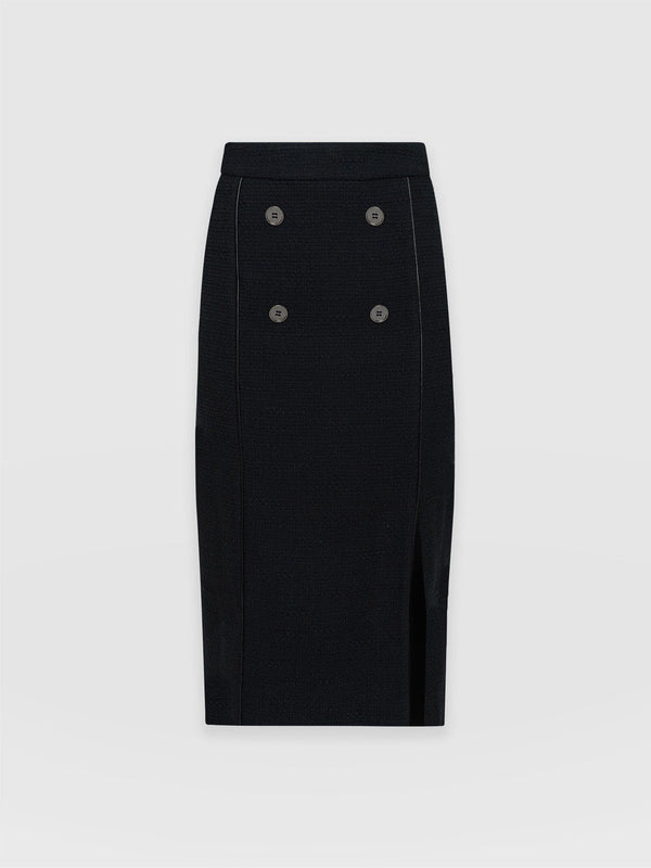 Chelsea Pencil Skirt Black Bouclé - Women's Skirts | Saint + Sofia® UK