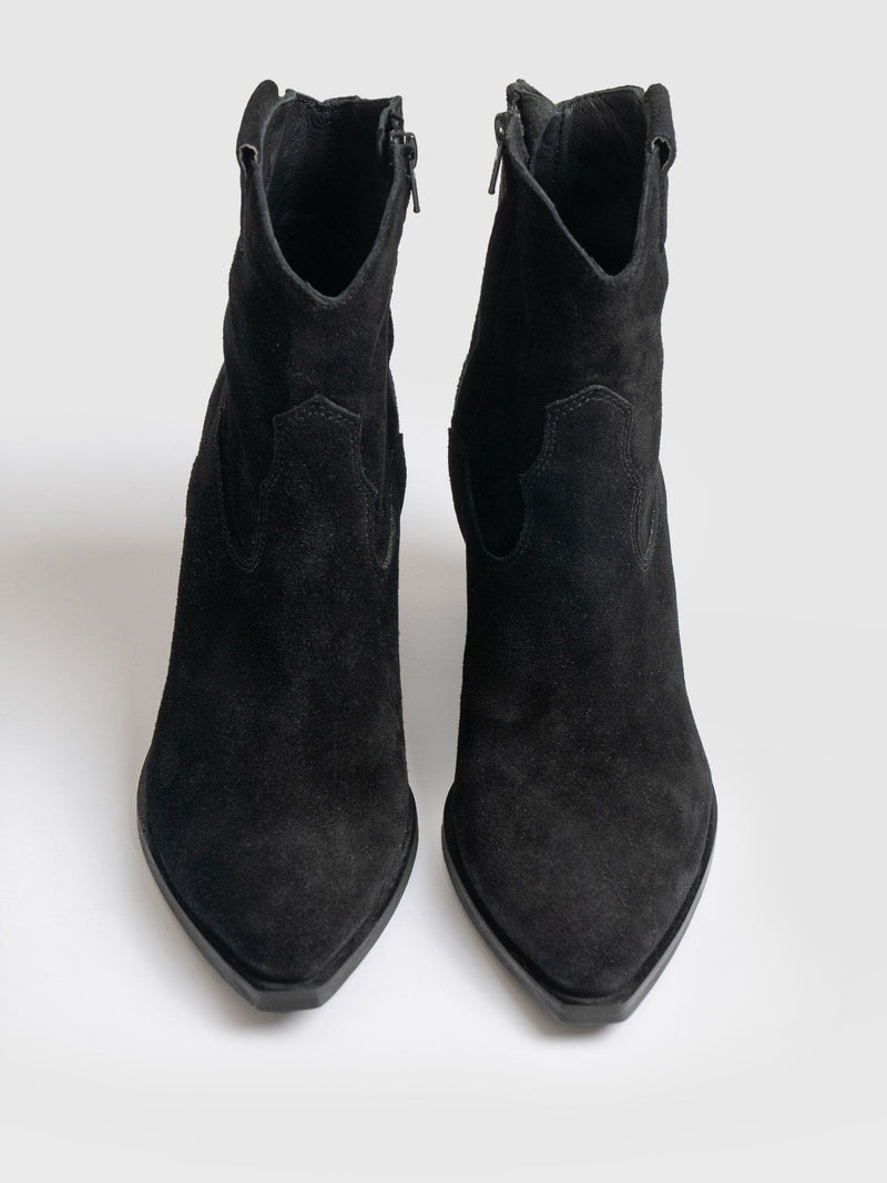 Dallas Mid Boot Black - Women's Leather Boots | Saint + Sofia® EU