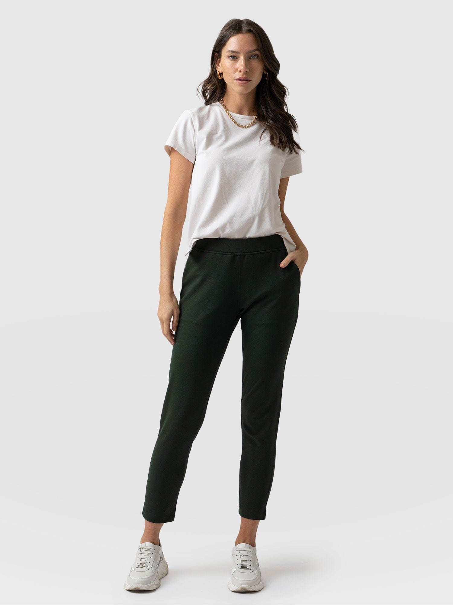 Finsbury Pant Bottle Green - Women's Trousers | Saint + Sofia® EU