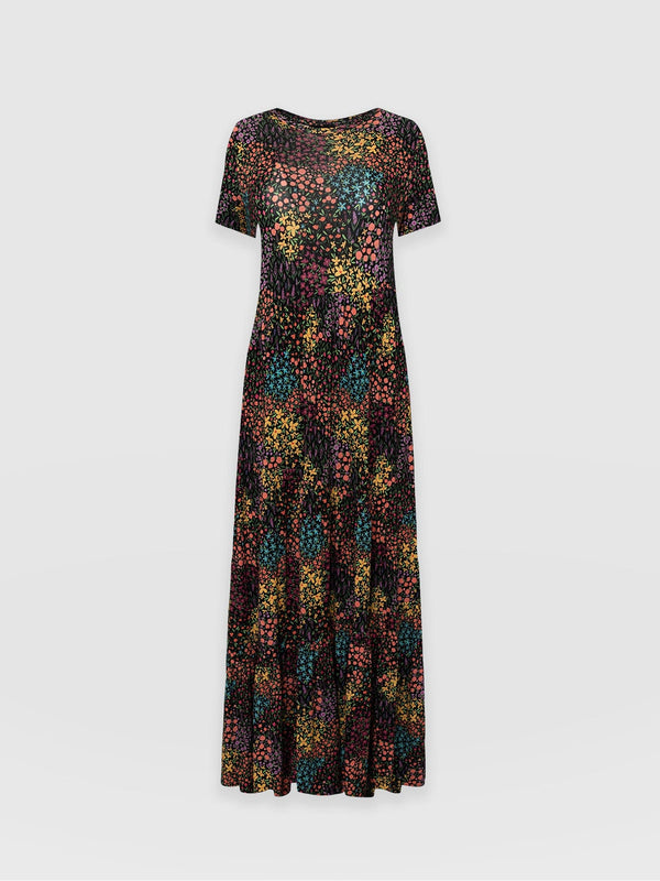 Greenwich Asymmetric Short Sleeve Dress Ditsy Floral - Women's Dresses | Saint + Sofia® UK