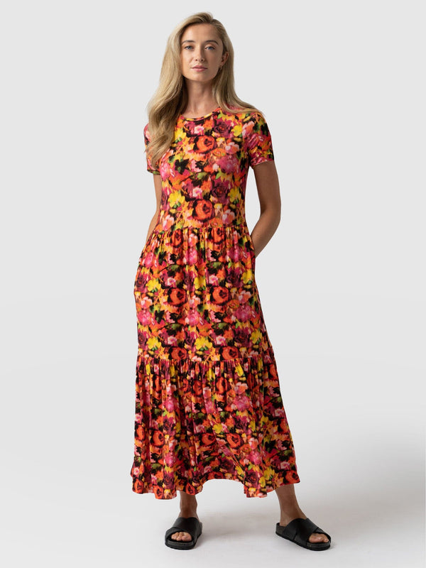 Greenwich Short Sleeve Dress Floral Haze - Women's Dresses | Saint + Sofia® EU