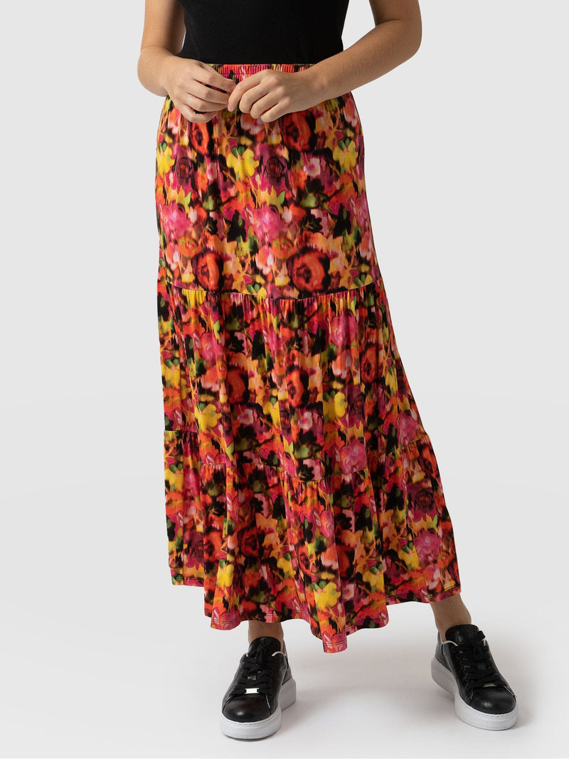 Greenwich Skirt Floral Haze - Women's Skirts | Saint + Sofia® EU