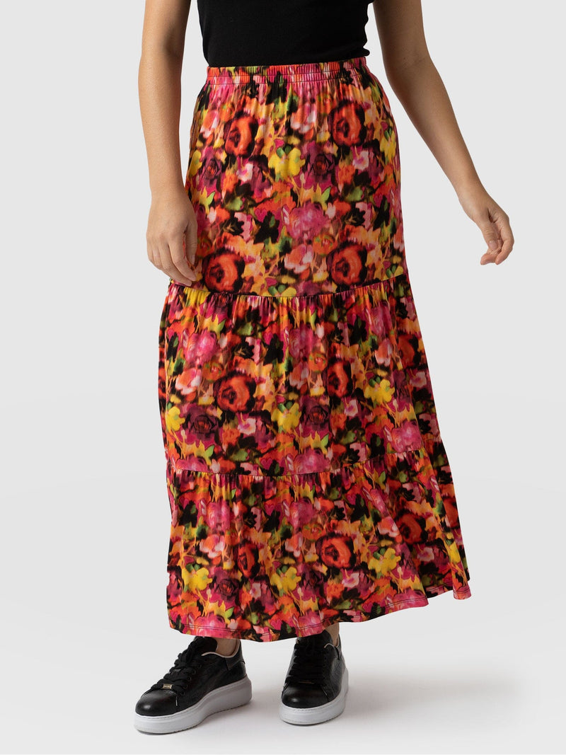 Greenwich Skirt Floral Haze - Women's Skirts | Saint + Sofia® EU