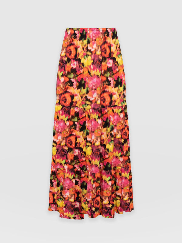 Greenwich Skirt Floral Haze - Women's Skirts | Saint + Sofia® UK