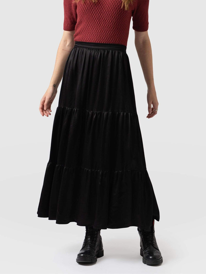 Greenwich Skirt Glossy Black - Women's Skirts | Saint + Sofia® EU