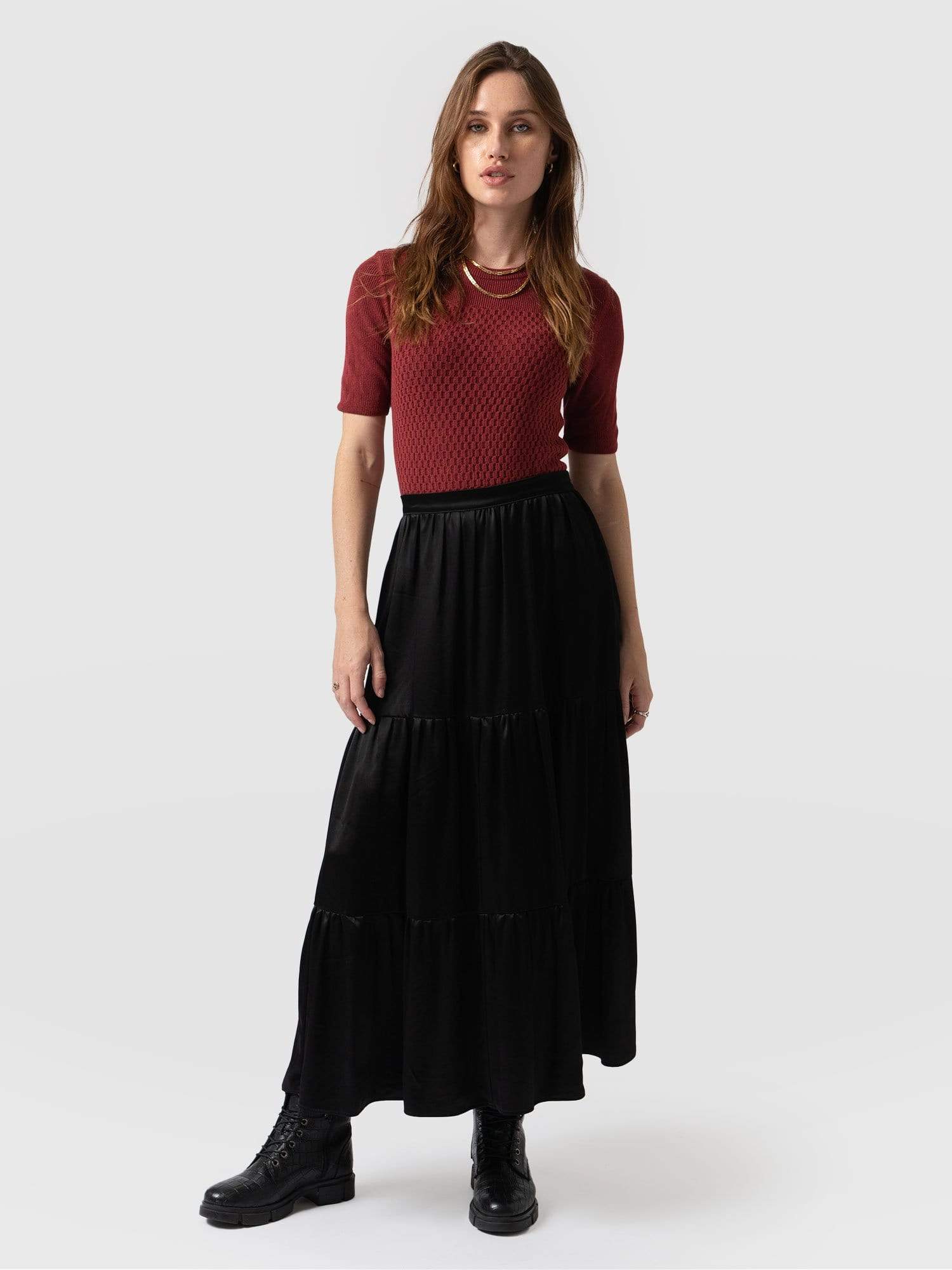 Greenwich Skirt Glossy Black - Women's Skirts | Saint + Sofia® EU