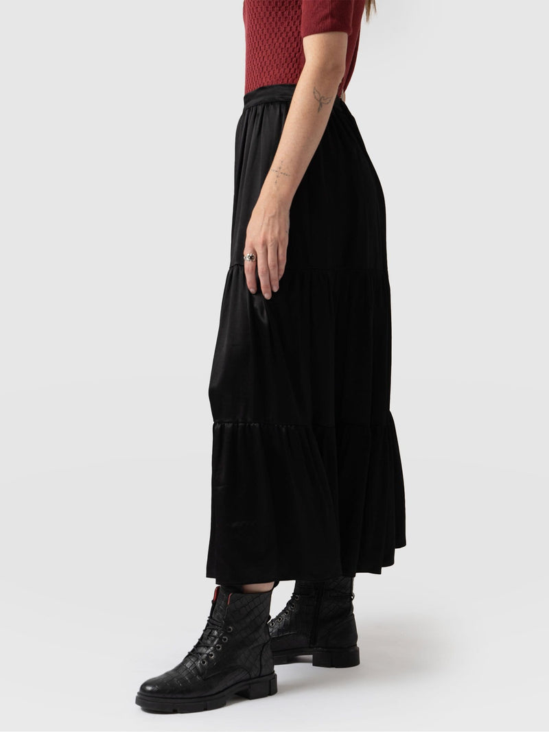 Greenwich Skirt Glossy Black - Women's Skirts | Saint + Sofia® EU