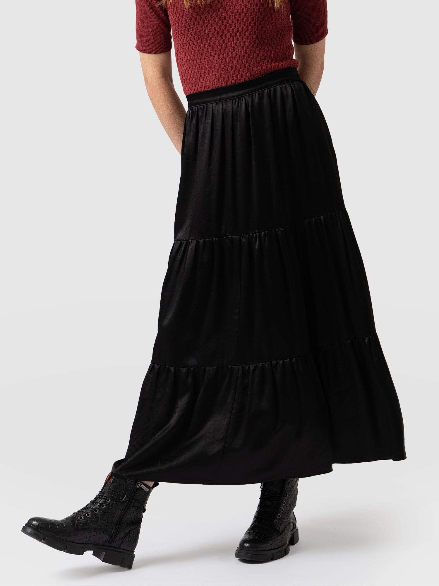 Greenwich Skirt Glossy Black - Women's Skirts | Saint + Sofia® EU