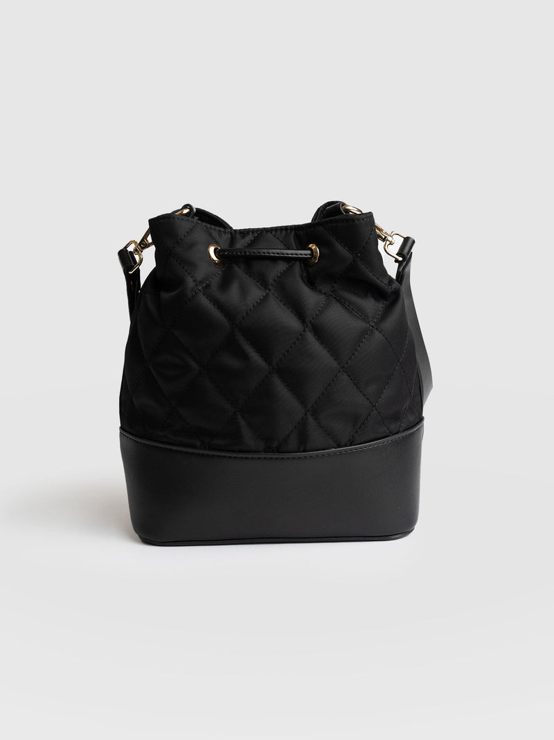 Henley Small Bucket Bag Black Nylon - Women's Bags | Saint + Sofia® EU
