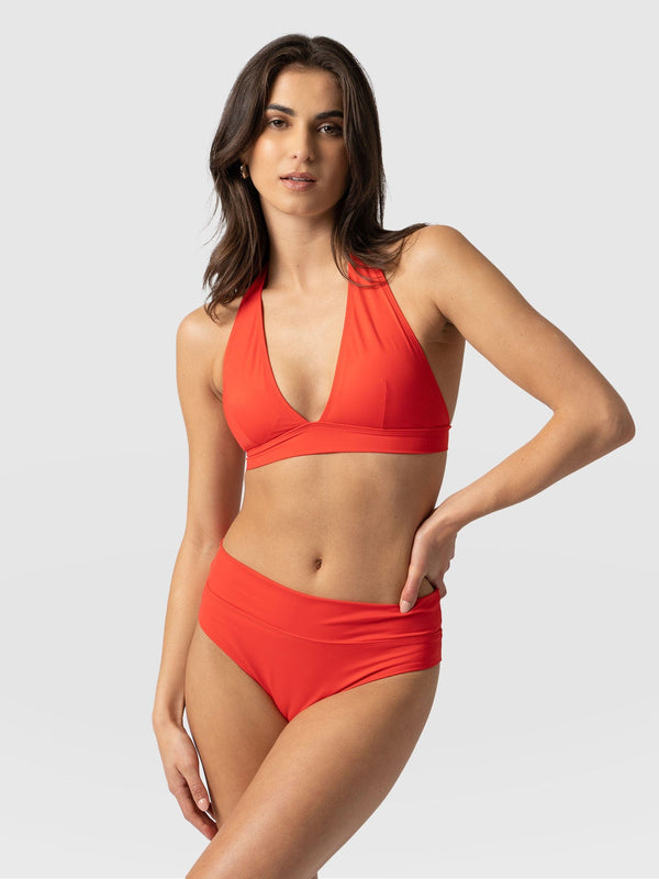 Kyra Bikini Top Red - Women's Swimwear | Saint + Sofia® UK