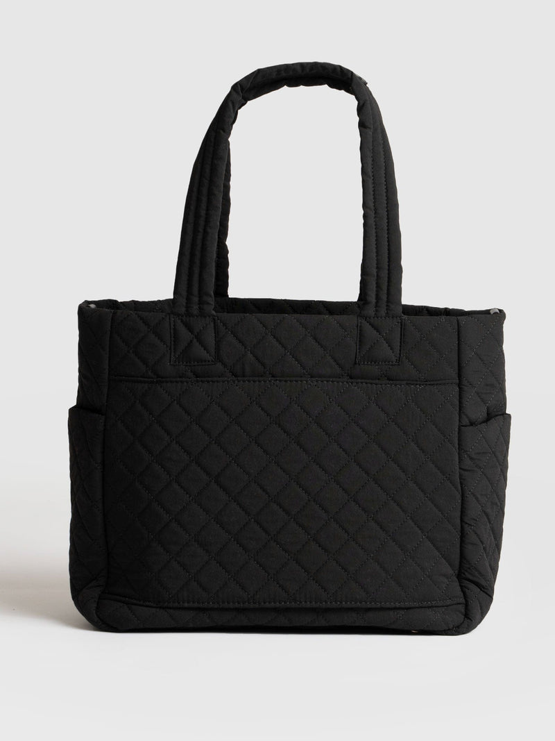 Marina Quilted Shopper Bag Black - Women's Bags | Saint + Sofia® EU