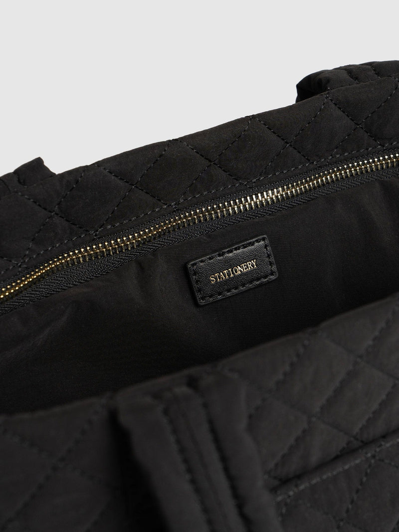 Marina Quilted Shopper Bag Black - Women's Bags | Saint + Sofia® EU