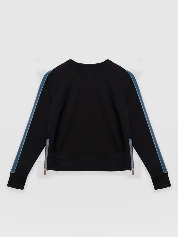 Morgan Zip Sweater Black - Women's Sweaters | Saint + Sofia® UK