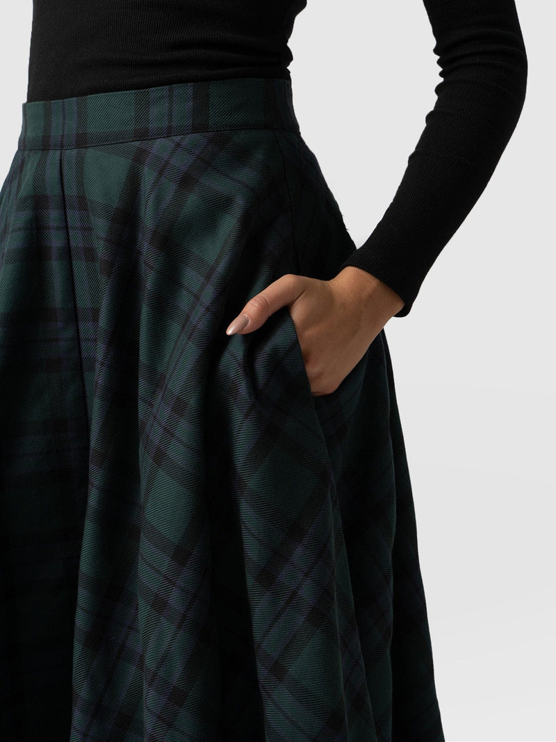 Noho Skirt Green Check - Women's Skirts | Saint + Sofia® EU