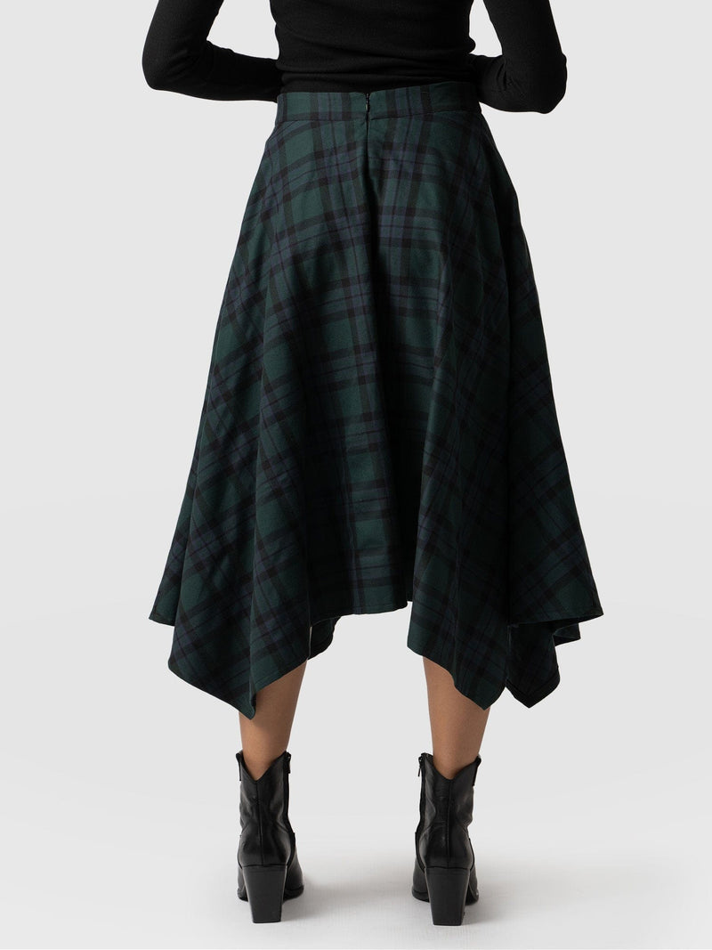 Noho Skirt Green Check - Women's Skirts | Saint + Sofia® EU