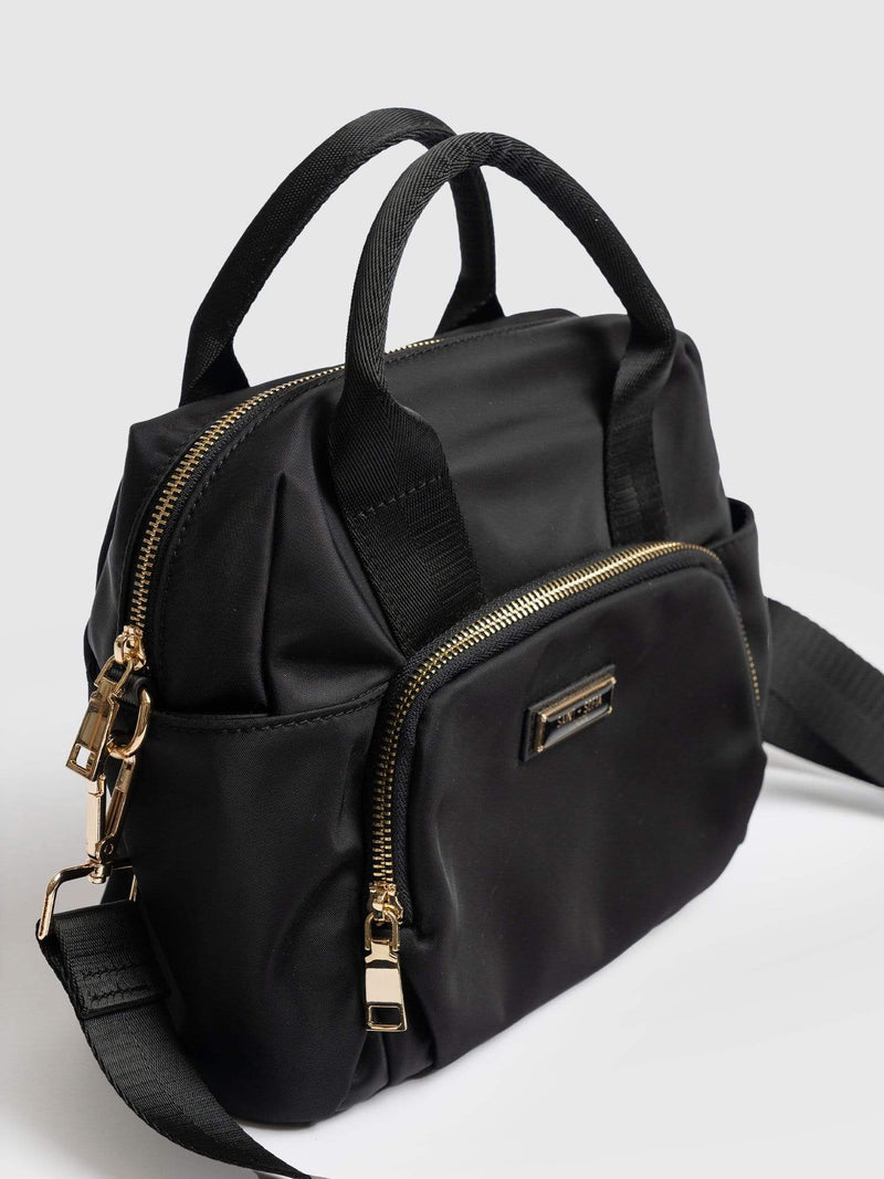 Nylon Noho Bag Black - Women's Leather Bags | Saint + Sofia® EU