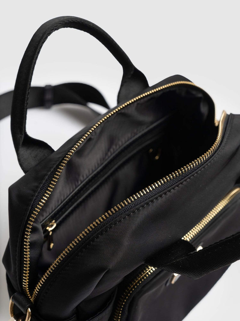 Nylon Noho Bag Black - Women's Leather Bags | Saint + Sofia® UK