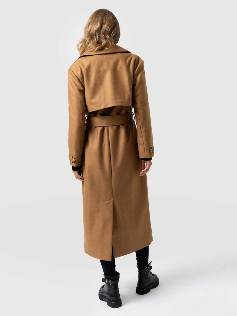 Odette Coat Camel - Women's Wool Coats | Saint + Sofia® EU