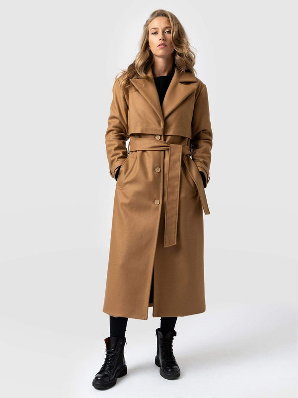 Odette Coat Camel - Women's Wool Coats | Saint + Sofia® EU