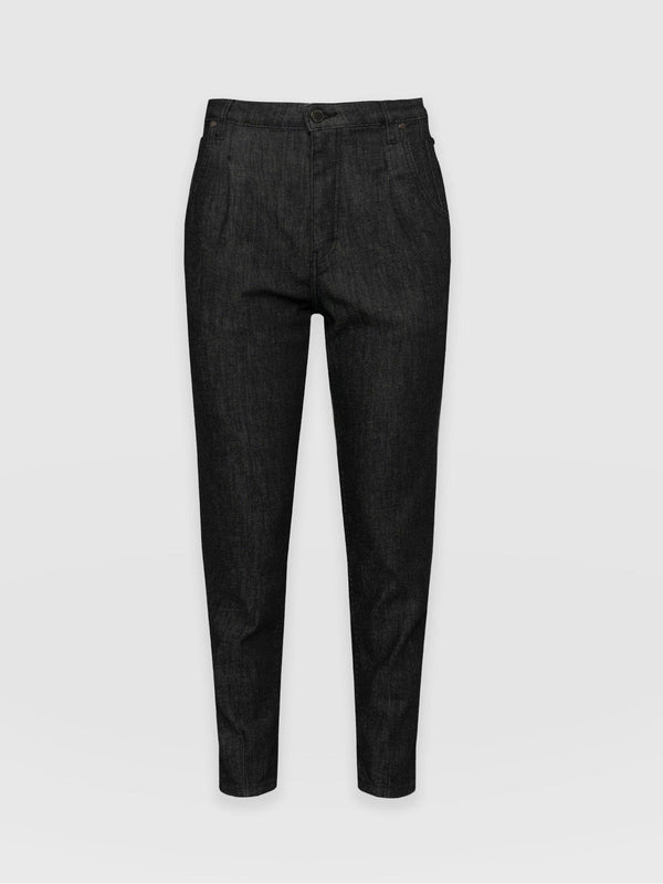Pixie Pleat Mom Jeans Black - Women's Jeans | Saint + Sofia® UK