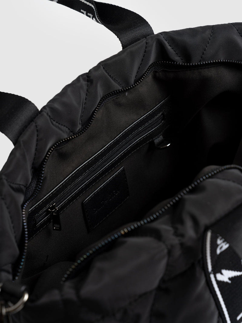 Quilted Tote Bag Black Rock & Roll - Women's Tote Bags | Saint + Sofia® EU