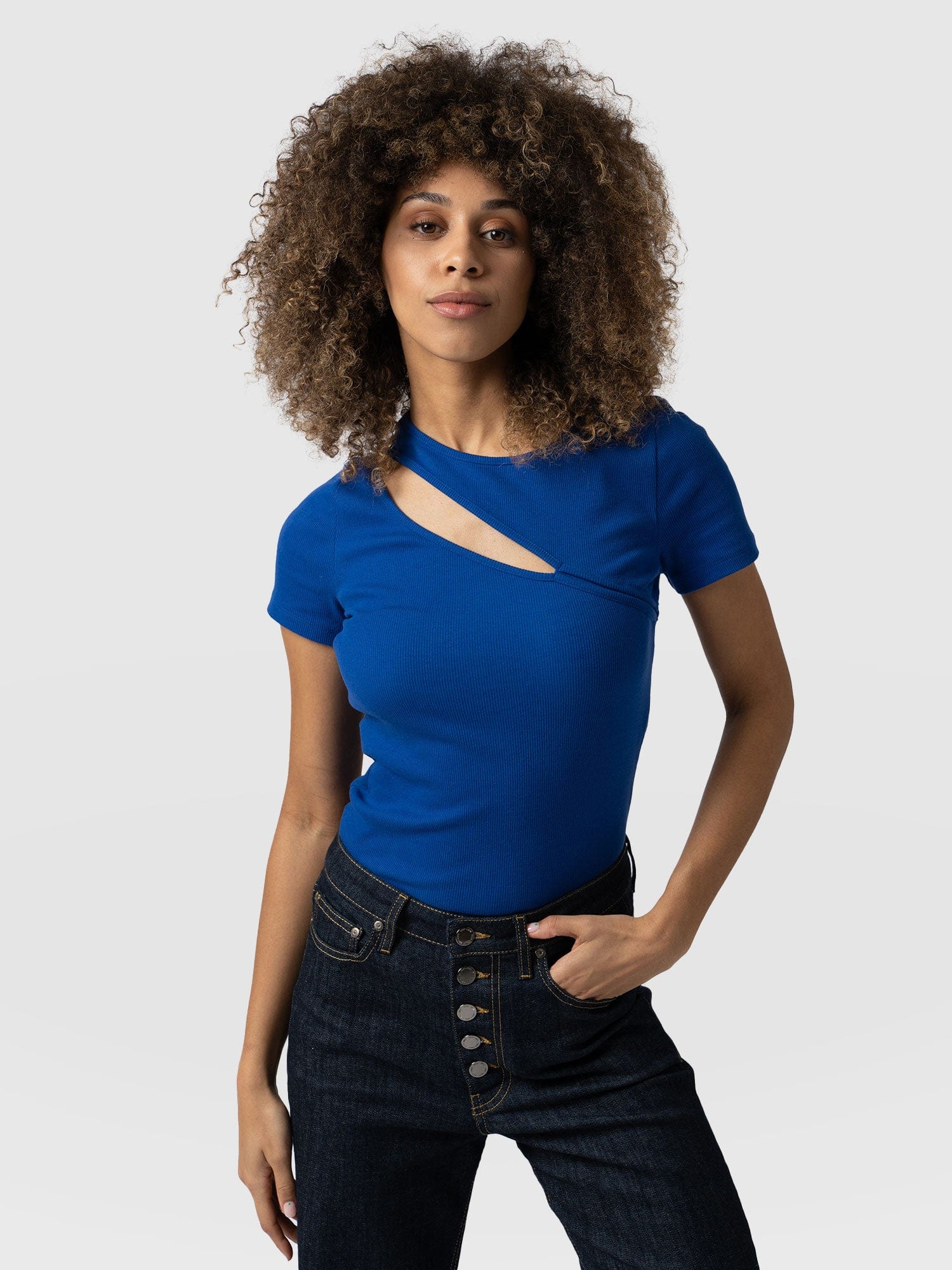 Reveal Tee Cobalt Blue - Women's T-shirts | Saint + Sofia® UK