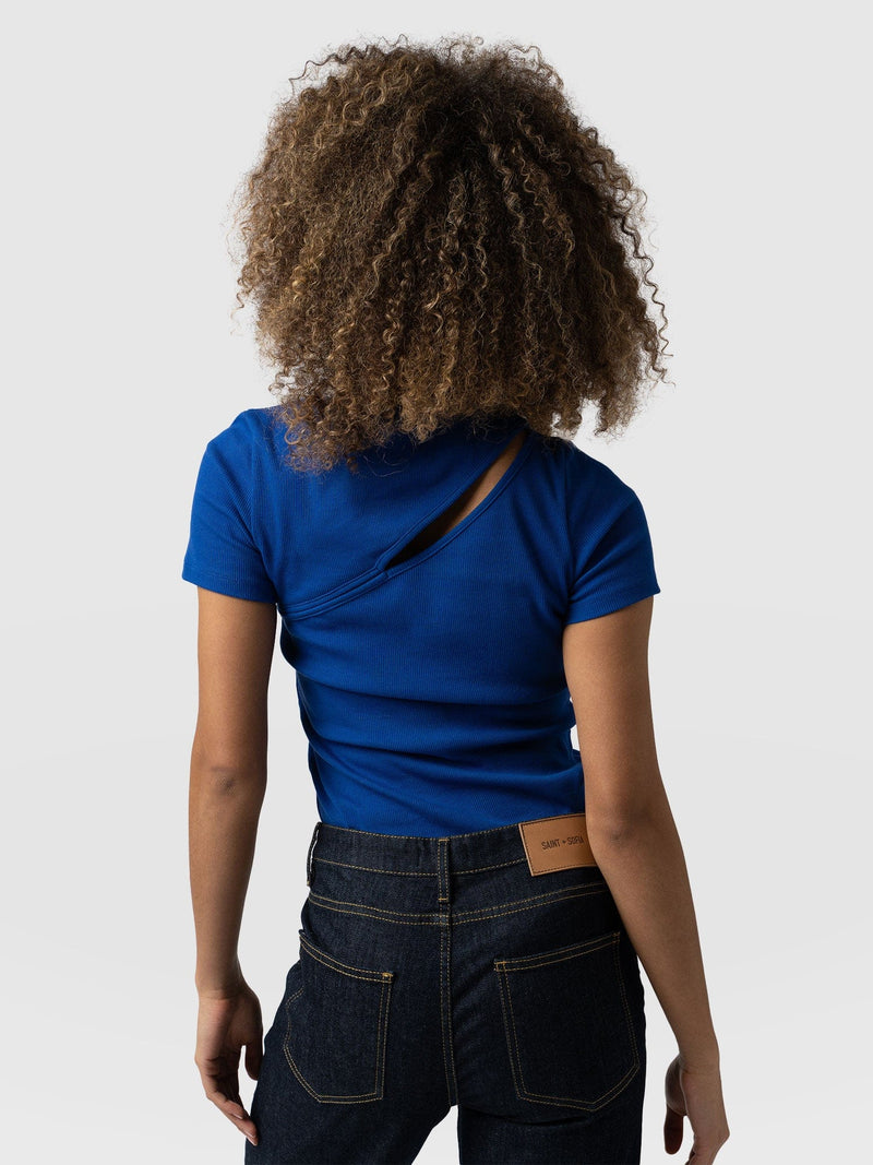 Reveal Tee Cobalt Blue - Women's T-shirts | Saint + Sofia® UK